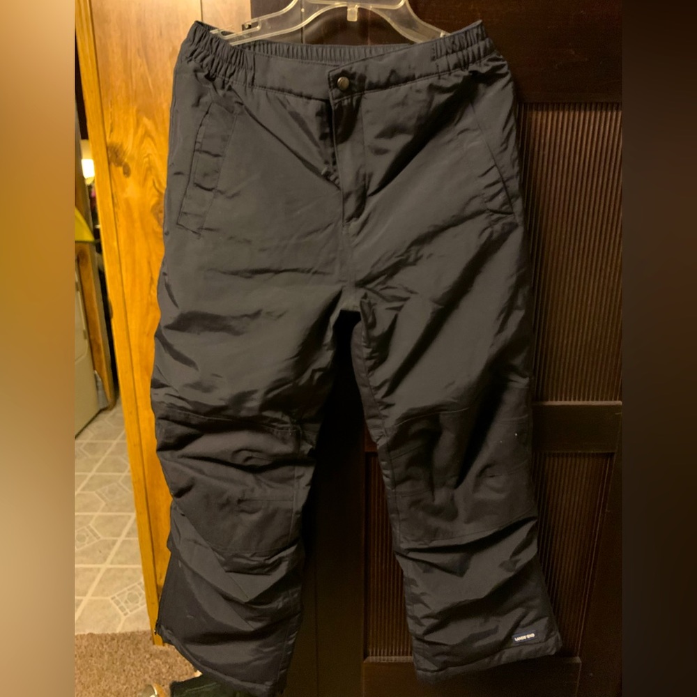 Lands End insulated black ski pants size 10